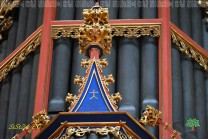 Gotische Schnitzereien, vergoldete Ornamente und Orgelpfeifen bilden den historischen Prospekt. (Bild: Stefan Siedler)