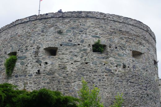 Blick von der Spitze der Bastion zum Rondell am scharfen Eck