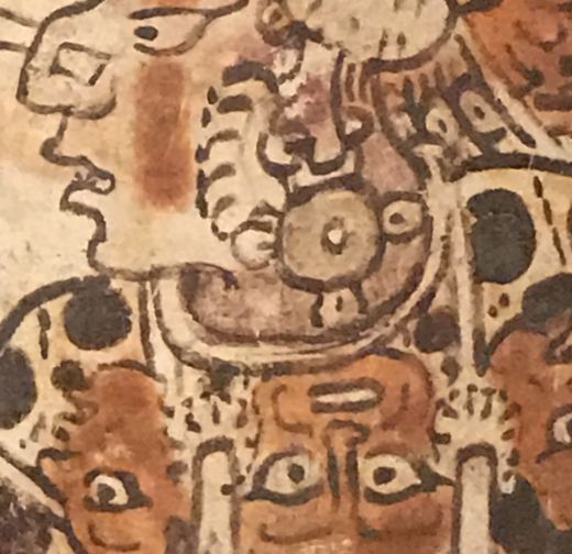 Maya-Kriegsvase in den staatlichen Museen zu Berlin. Detail 